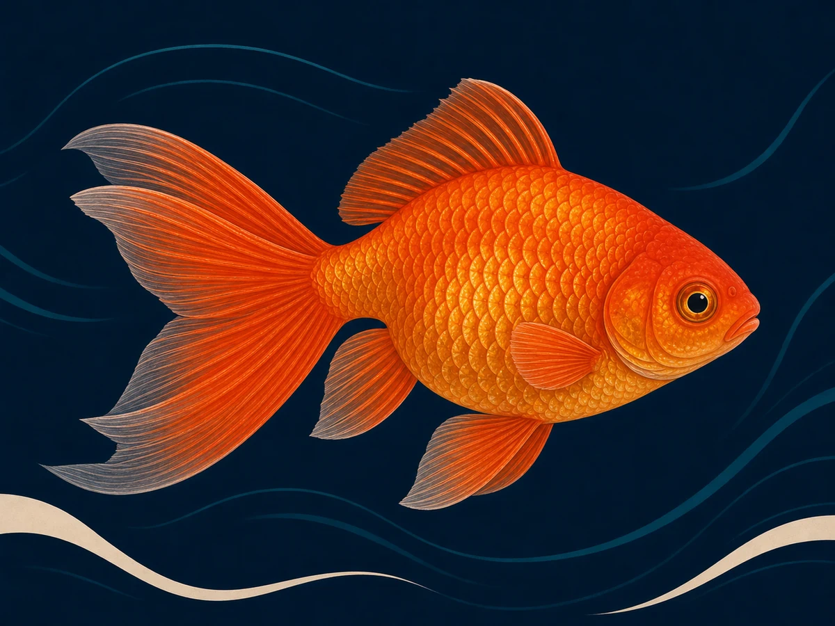 Stylized illustration of Fancy Goldfish