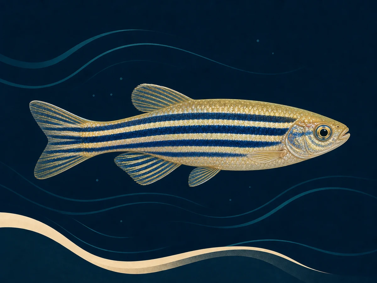 Stylized illustration of Zebra Danio